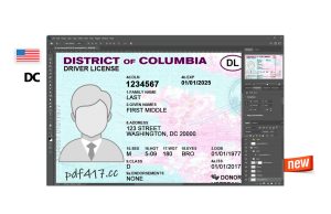 New PSD Template Driver License Colombia