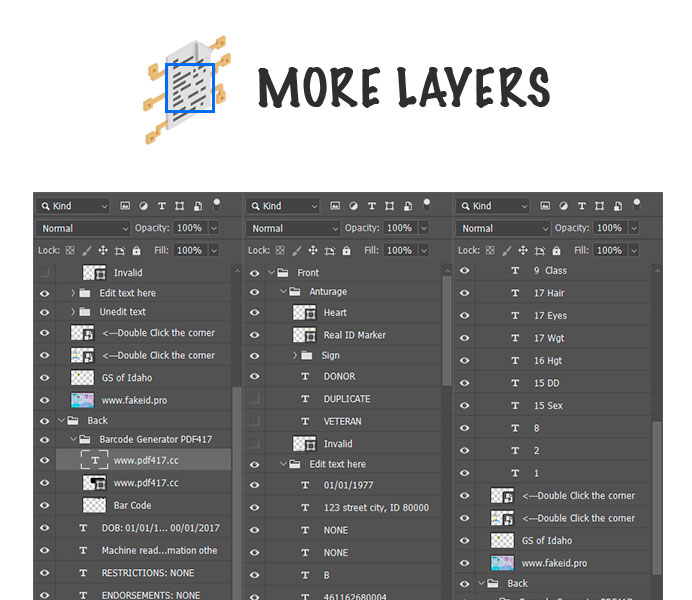 Idaho Psd Layers