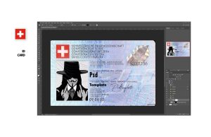 Switzerland ID Card Psd