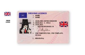Driver license UK psd download