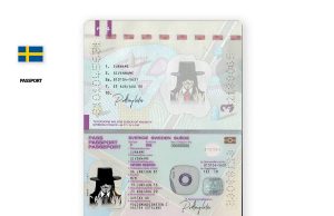 Passport sweden template psd