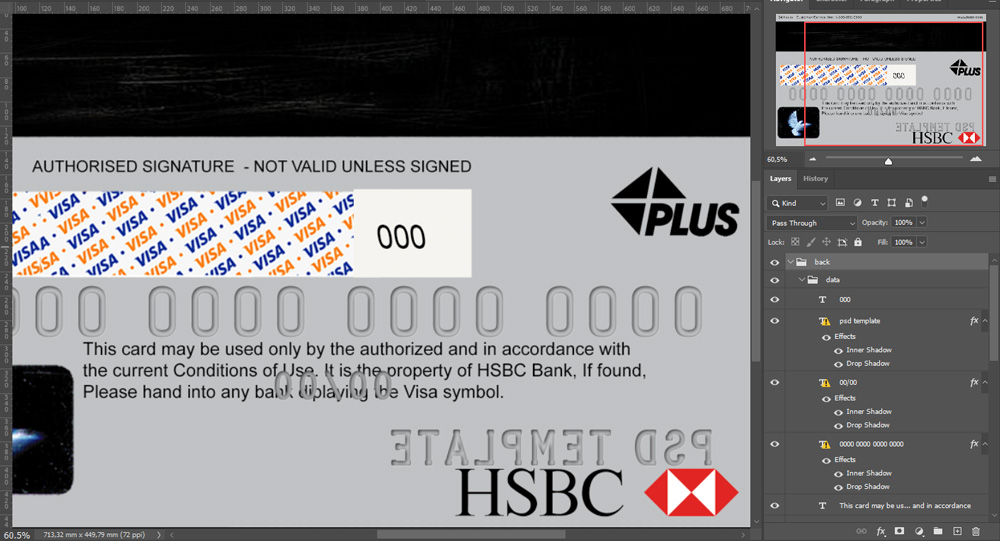 Psd back card hsbc