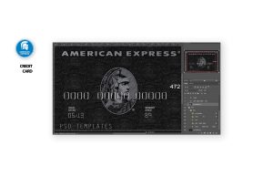 Amex cc template psd