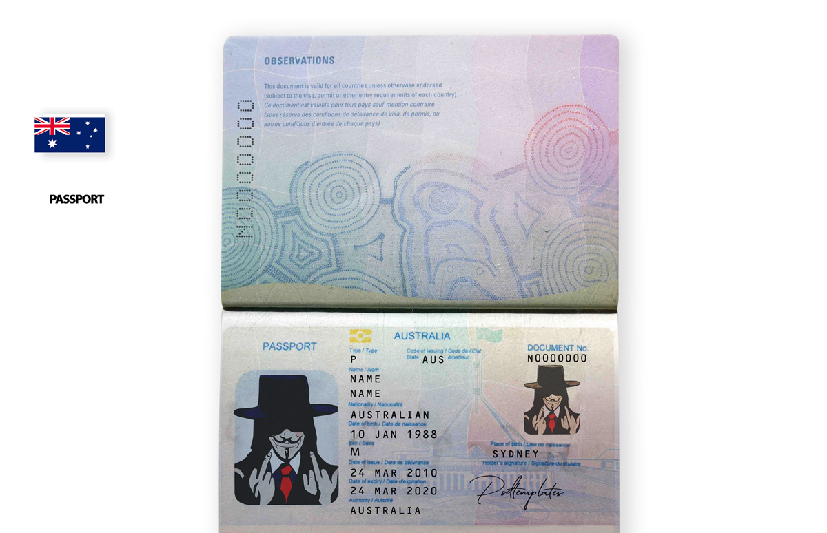 Aus Psd Passport