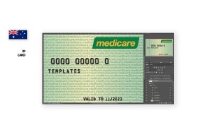 Australia medicare card template