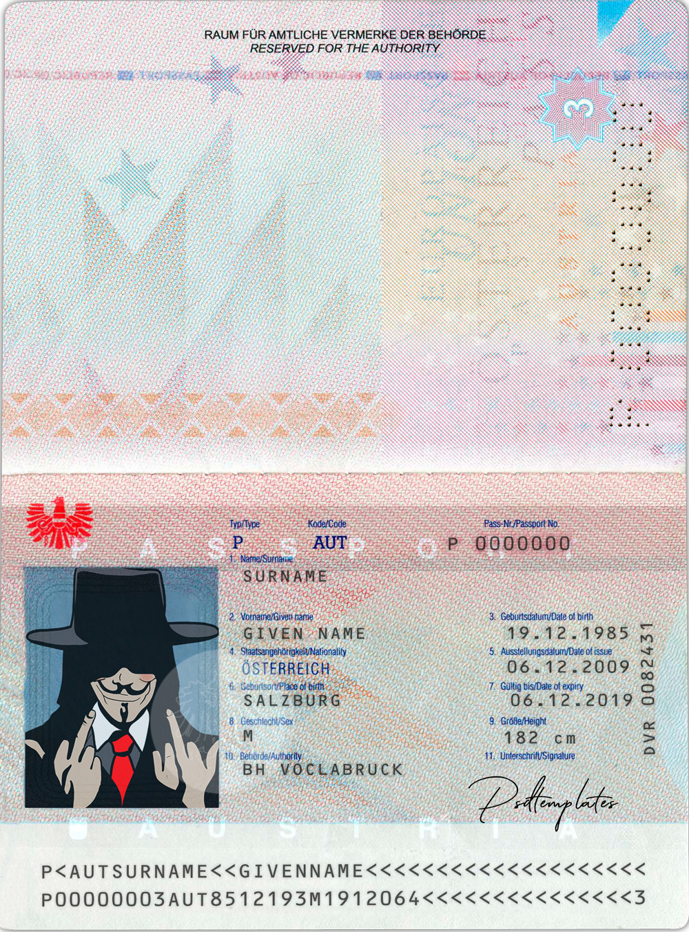 Austria passport psd