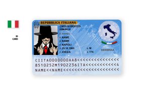 Italy Identity Document template