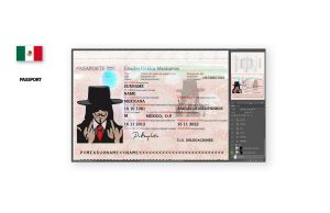 Passport mexico psd