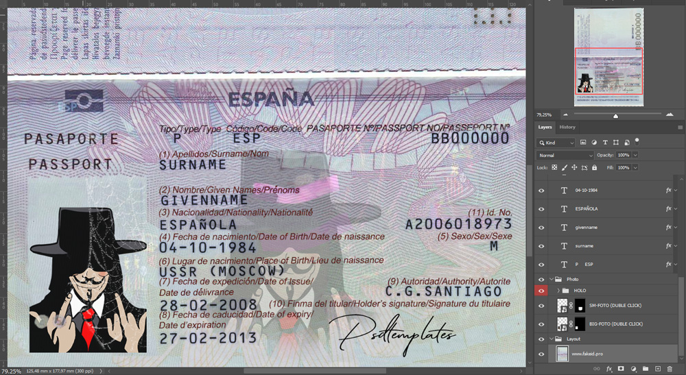 Psd pass esp template