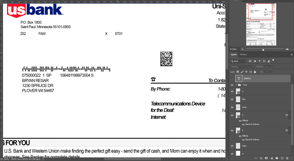 Usbank Statement Psd